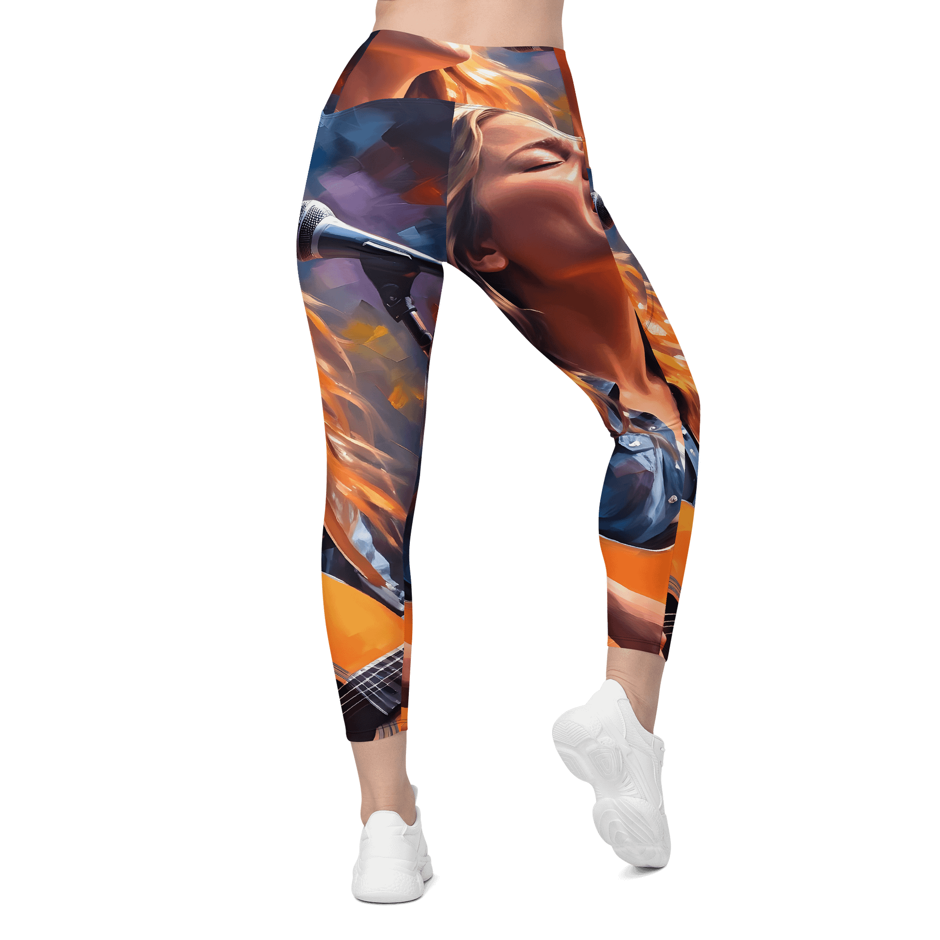 'Impossible Dream' Crossover Leggings with Pockets product image (2)