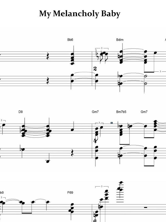 My Melancholy Baby - Piano sheet music product image (1)