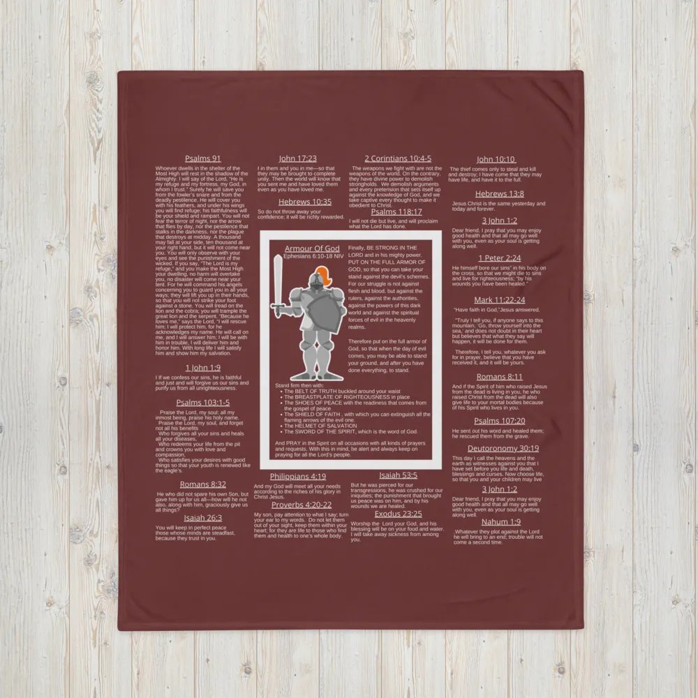 Armour Of God Brown Prayer Blanket product image (8)