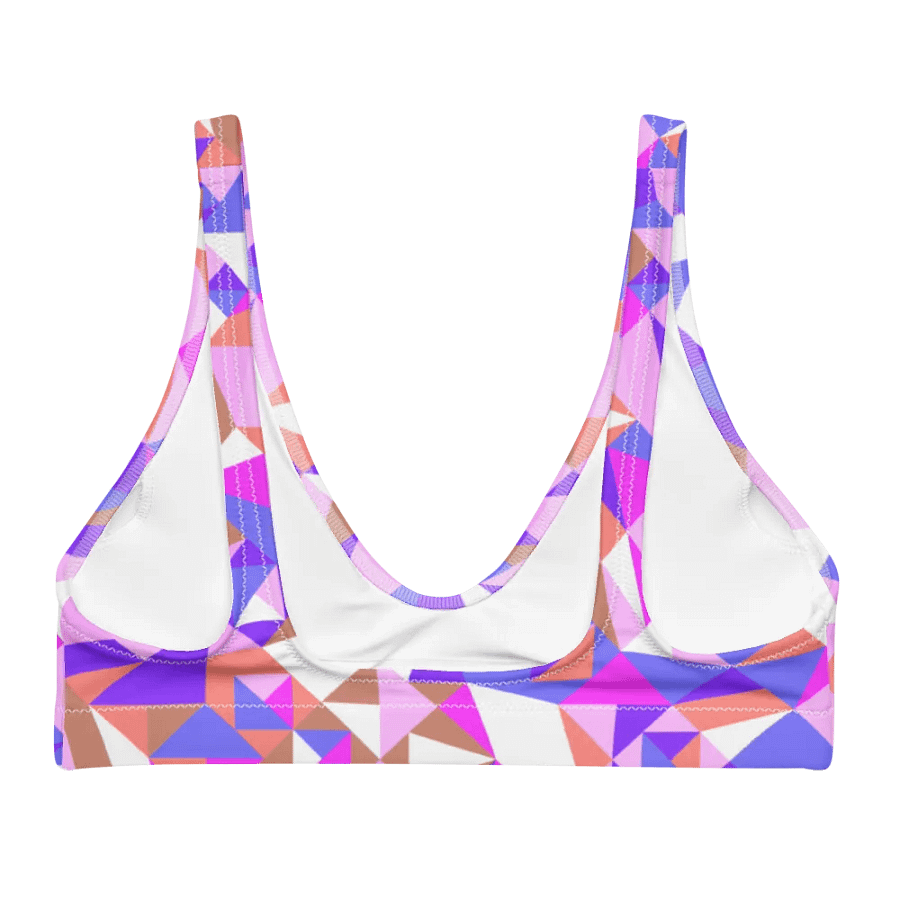 Colorful Vector Patterns Design Padded Bikini Top - v5 product image (1)