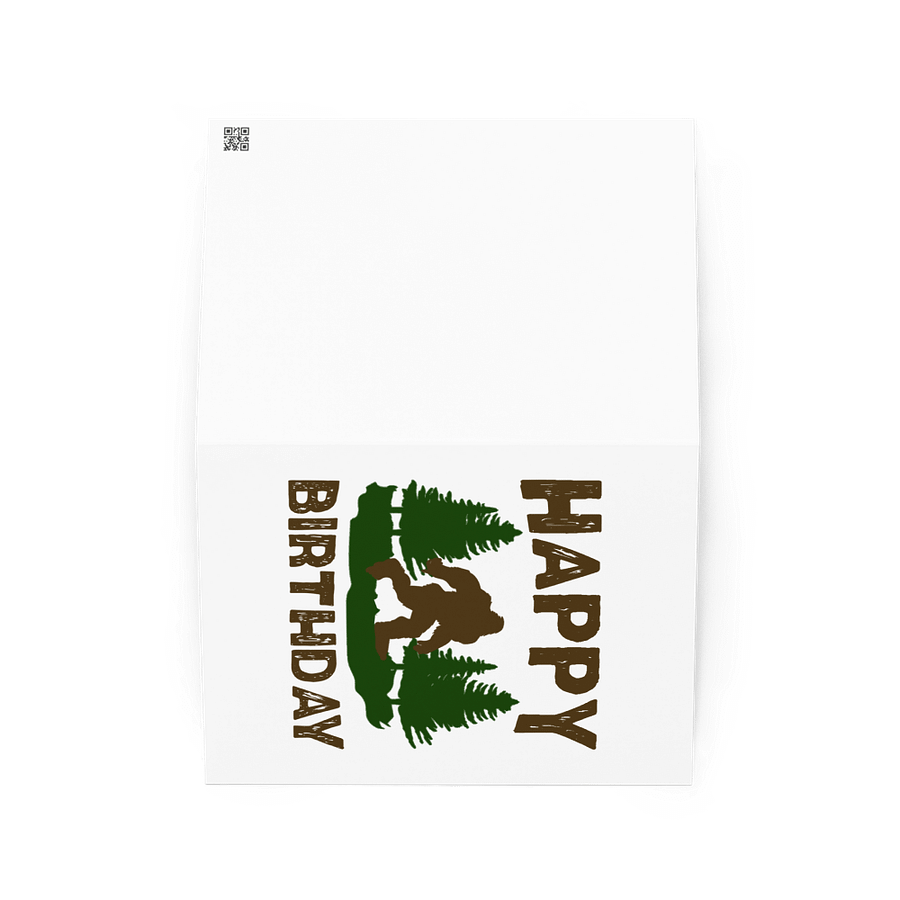 Happy Birthday (Bigfoot) Birthday Card 5" x 7" product image (2)