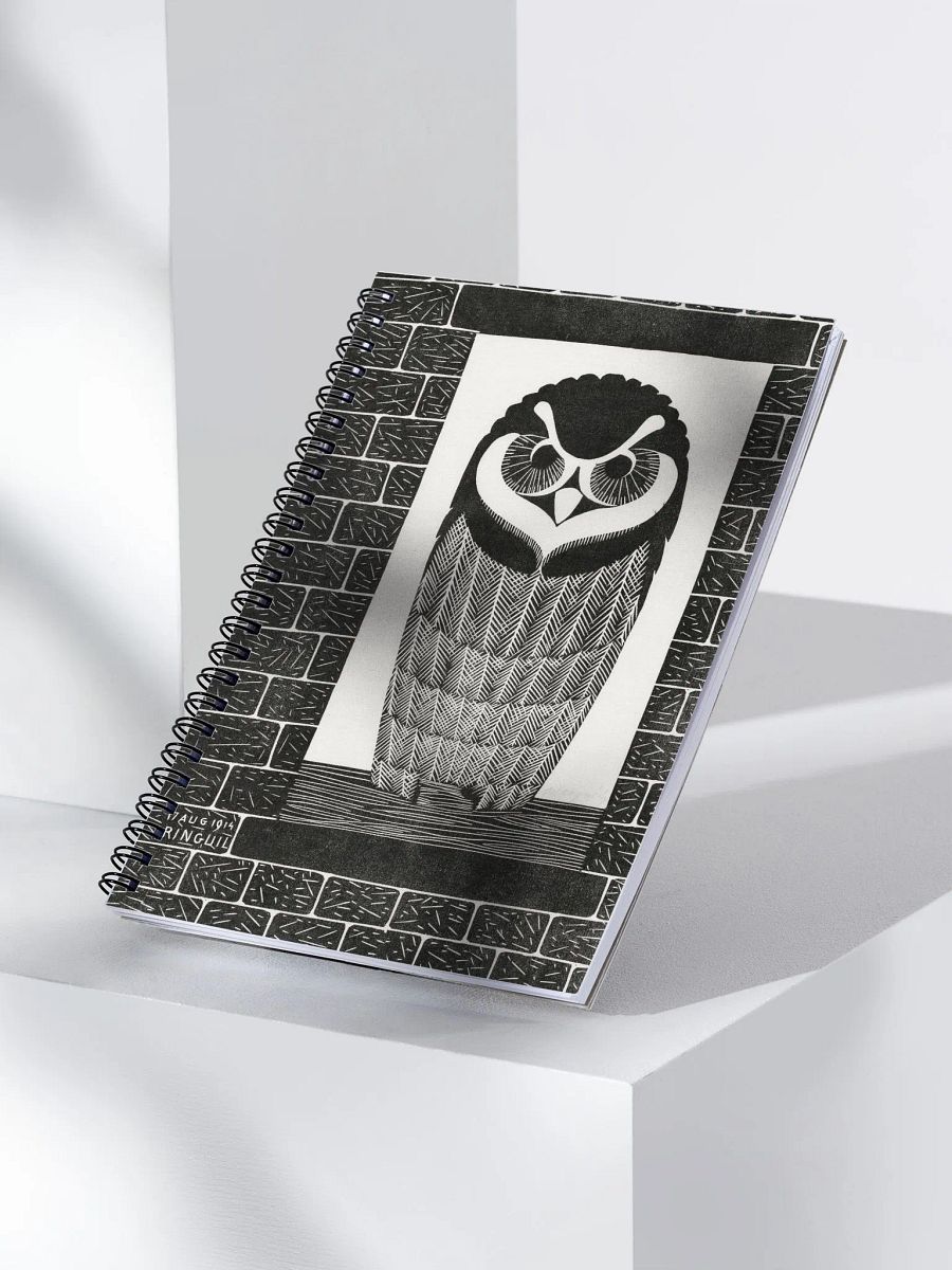 Ringuil: Samuel Jessurun de Mesquita Owl Spiral Notebook product image (3)