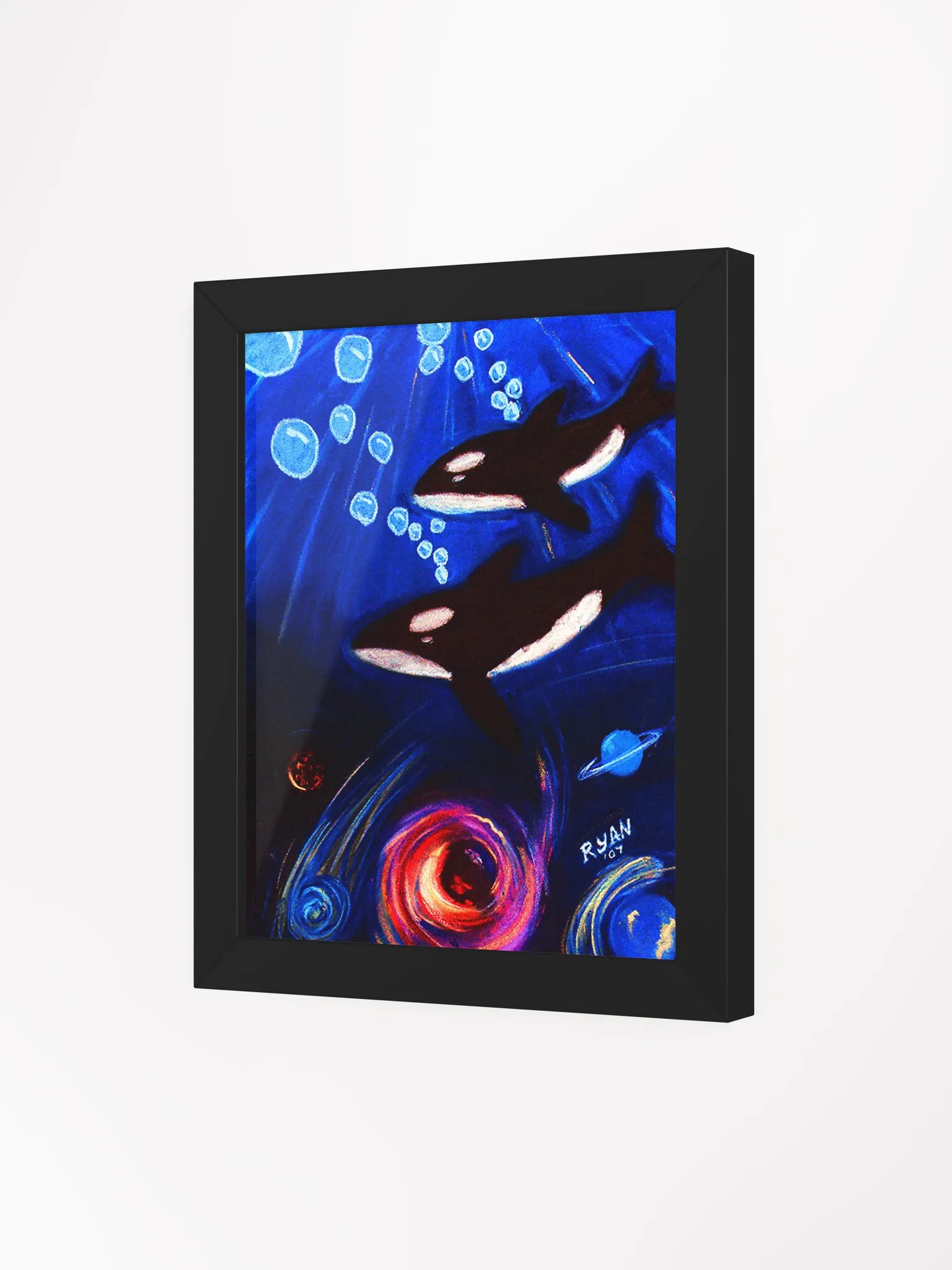 Space Whales 1 Art Framed Poster product image (3)