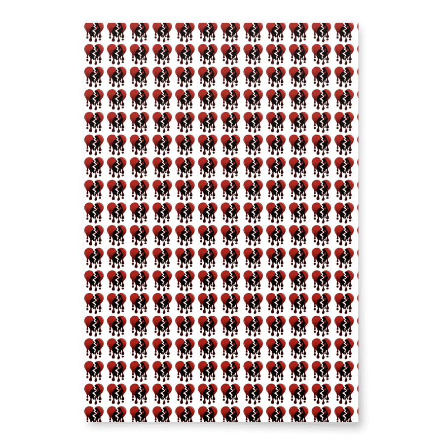Broken Heart Wrapping Paper product image (1)