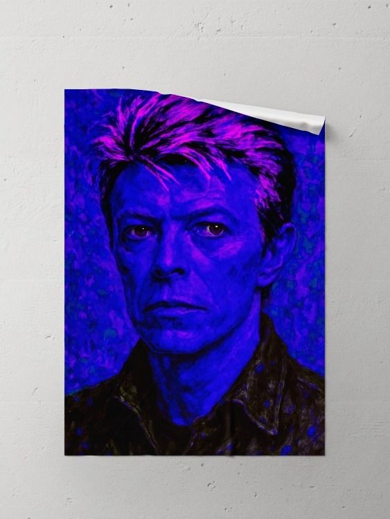 Vibrant Stylized David Bowie Poster product image (1)
