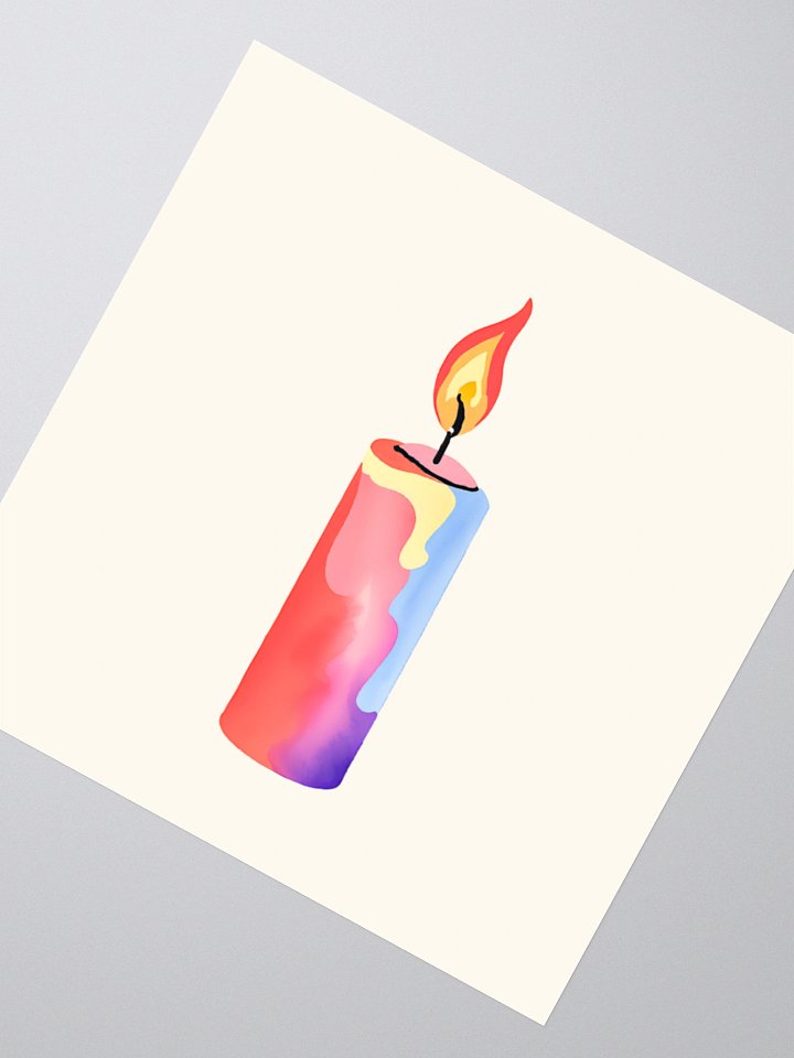 Candle and Flame Sticker product image (2)