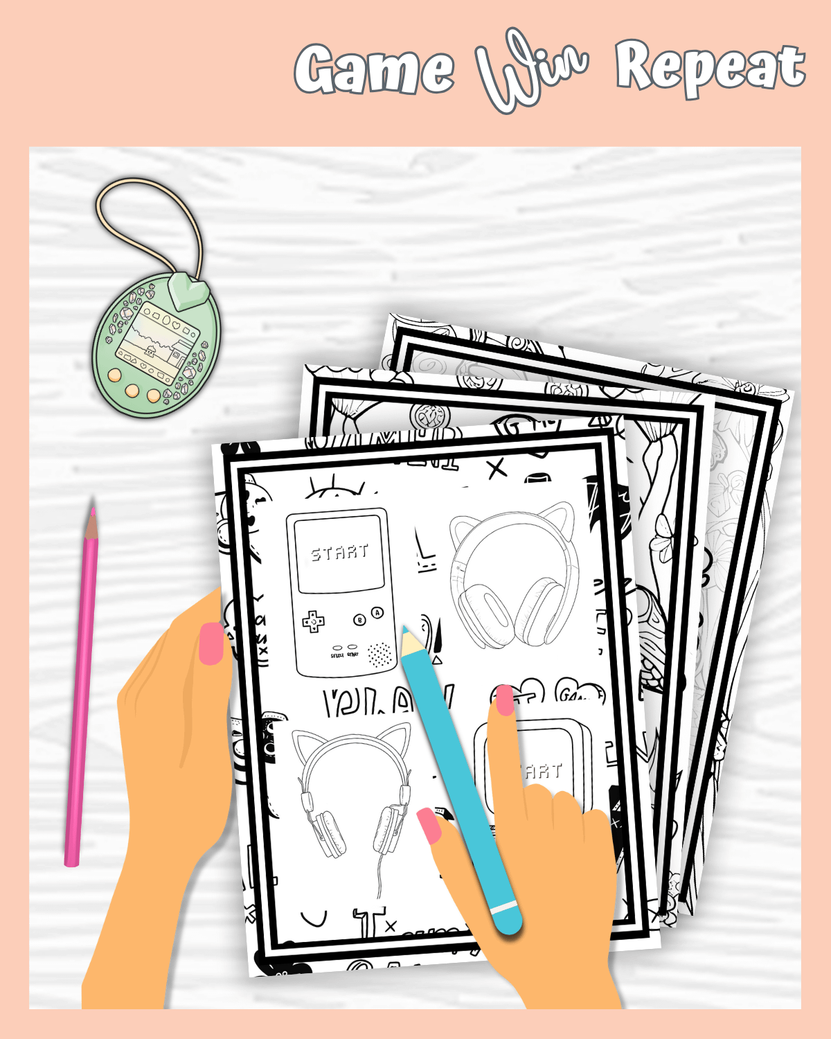 Cozy Up and Color - Cozy Gamer Coloring Pages product image (3)