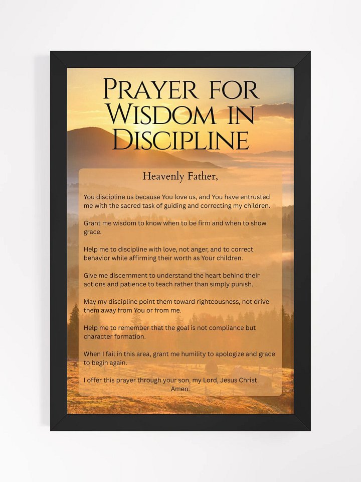 Prayer for Wisdom in Discipline product image (1)
