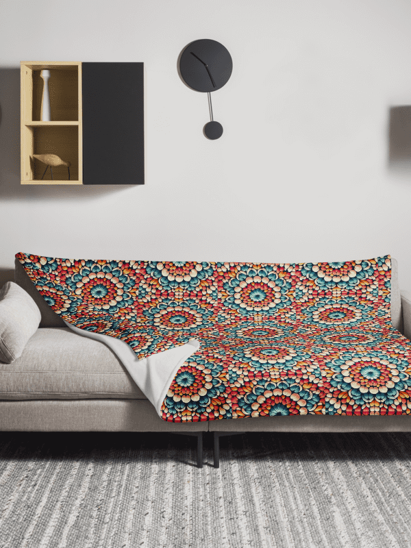 Orange Kaleidoscope Comfort Throw Blanket product image (5)
