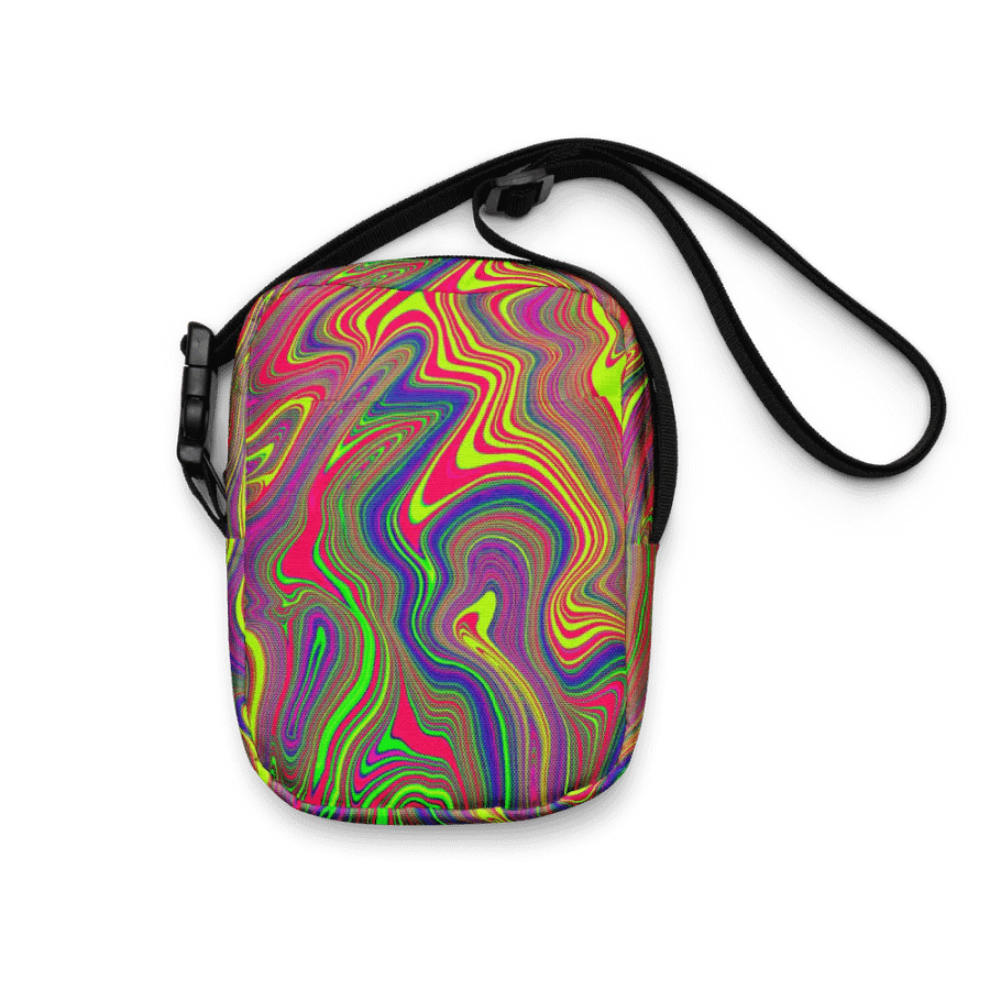 Utility Crossbody Bag - Colorful Liquid Swirls product image (7)