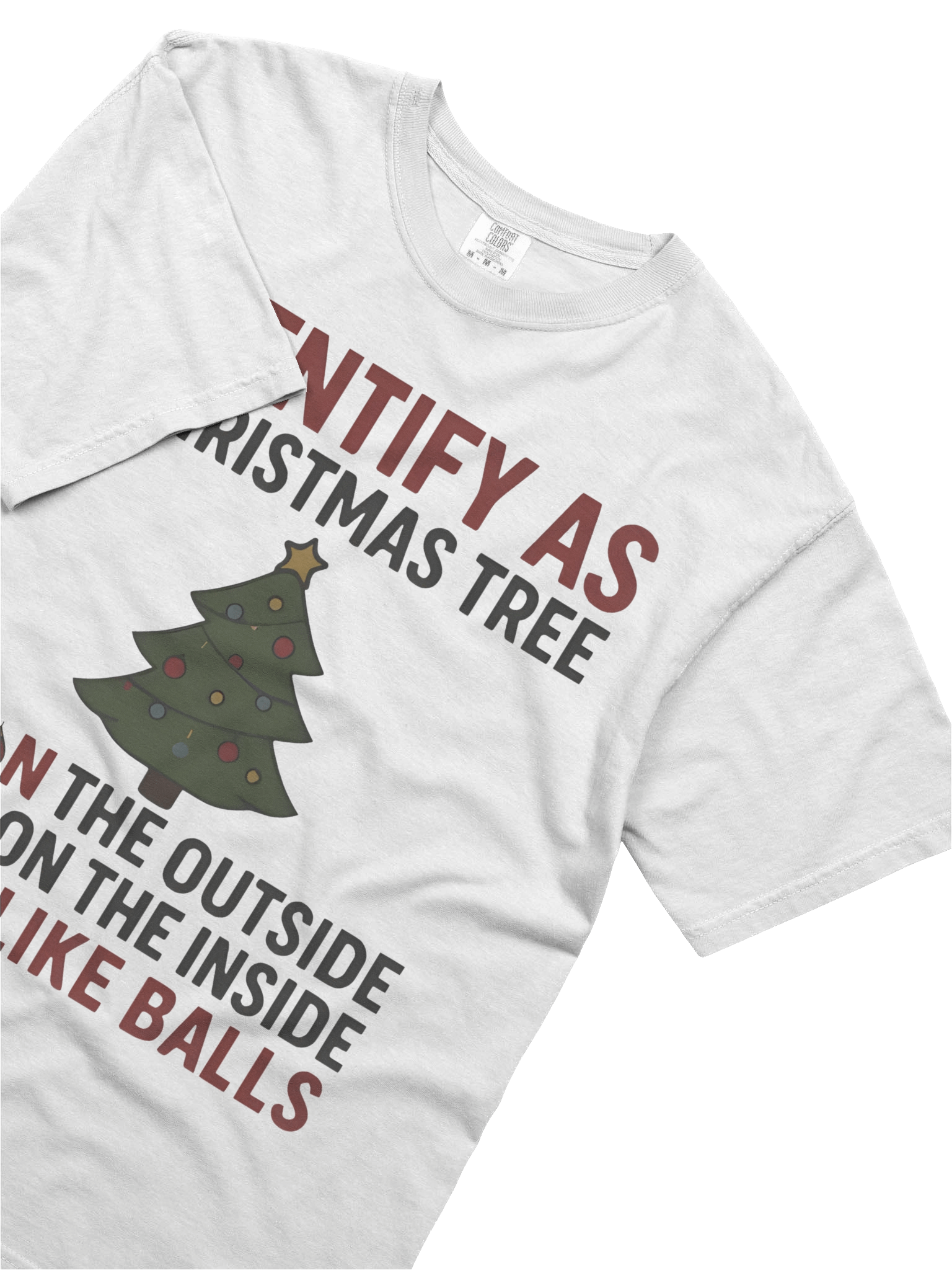 I Identify As A Christmas Tree Lit On The Outside Shirt product image (3)