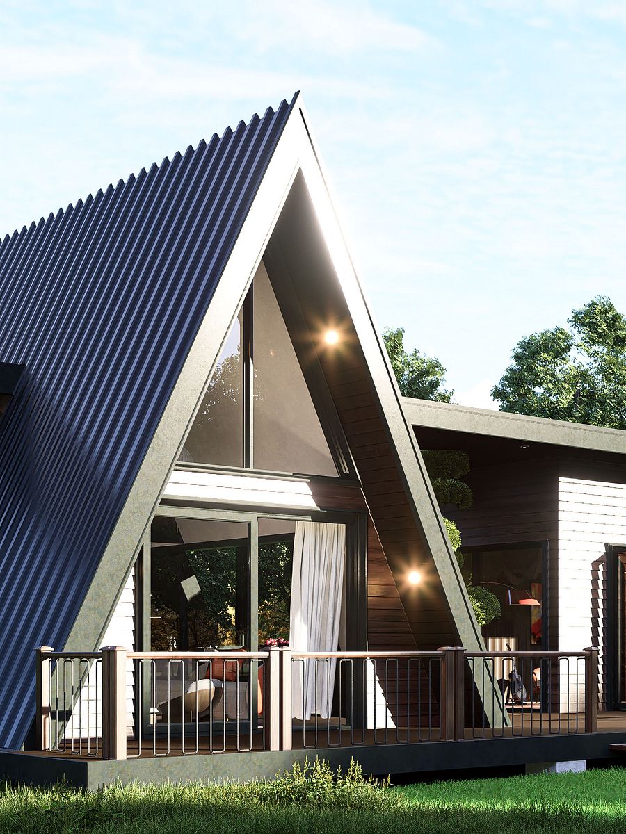 A Frame House 019 - Drawings\Blueprints CAD + PDF + 3D Model product image (4)