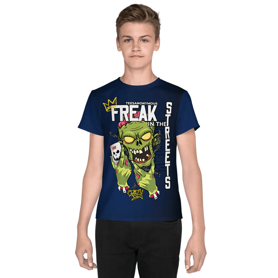 Youth Graphic Tee – Freak in the Streets v6 product image (3)