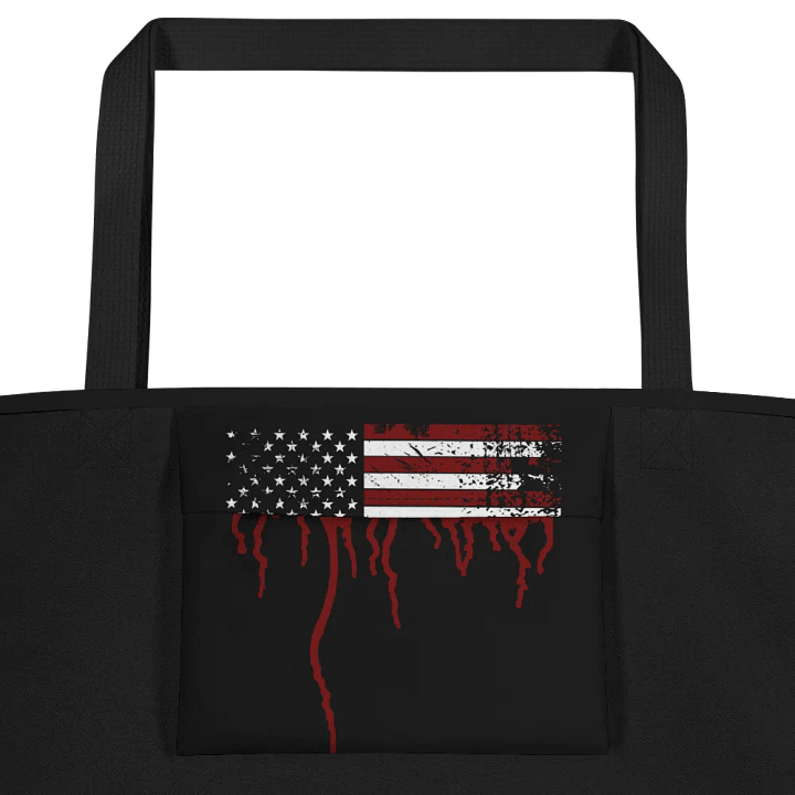 Patriotic Grunge Large Tote Bag product image (2)