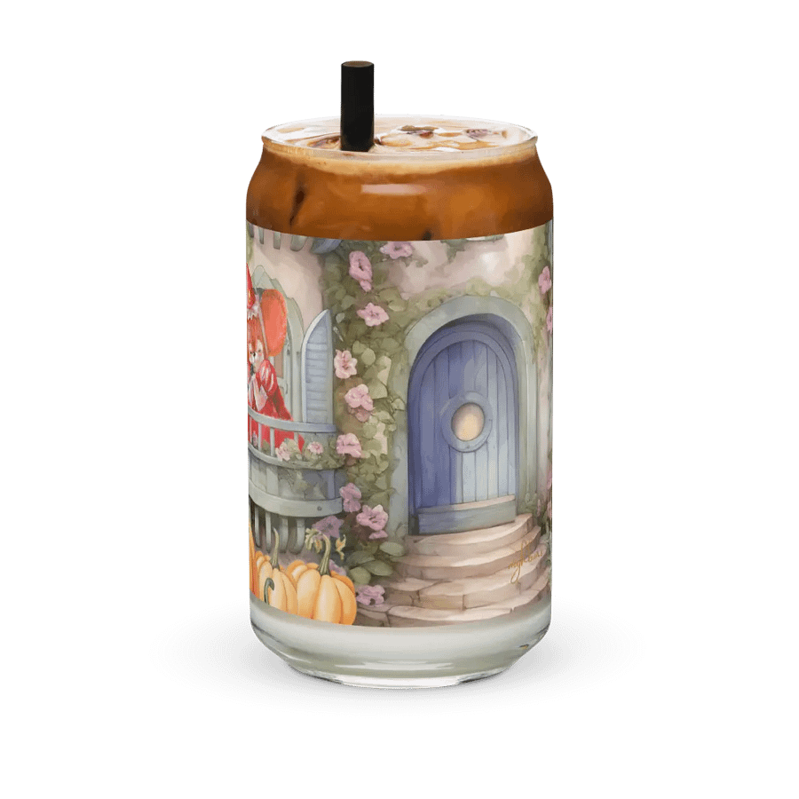 Four Seasons of Love: Autumn Serenade Can-Shaped Glass | Fall Romance Drinkware product image (12)