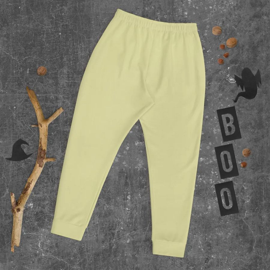 Plain Light Yellow True Summer Recycled Polyester Premium Men's Joggers by Treasure Pie product image (8)