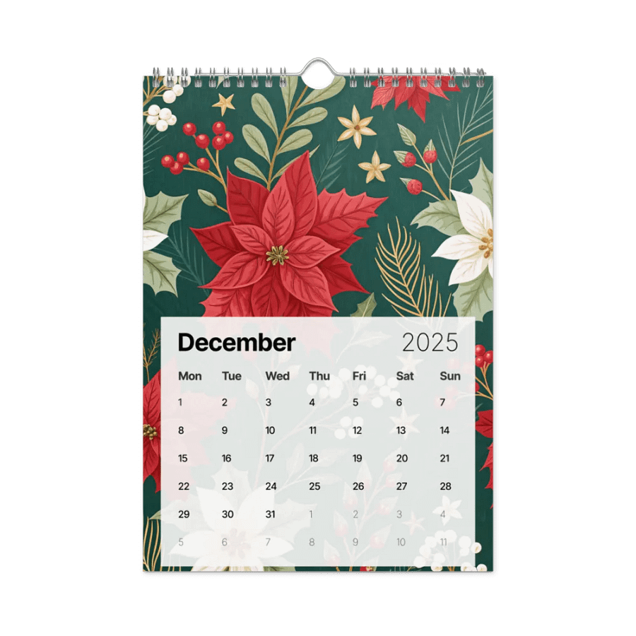 SEAMLESS FLORAL PATTERN WALL CALENDAR 2025 product image (4)