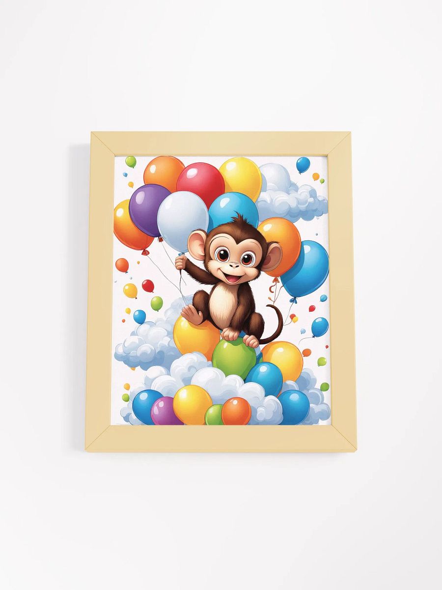 Baby Monkey - Nursery Wall Art - Framed product image (1)