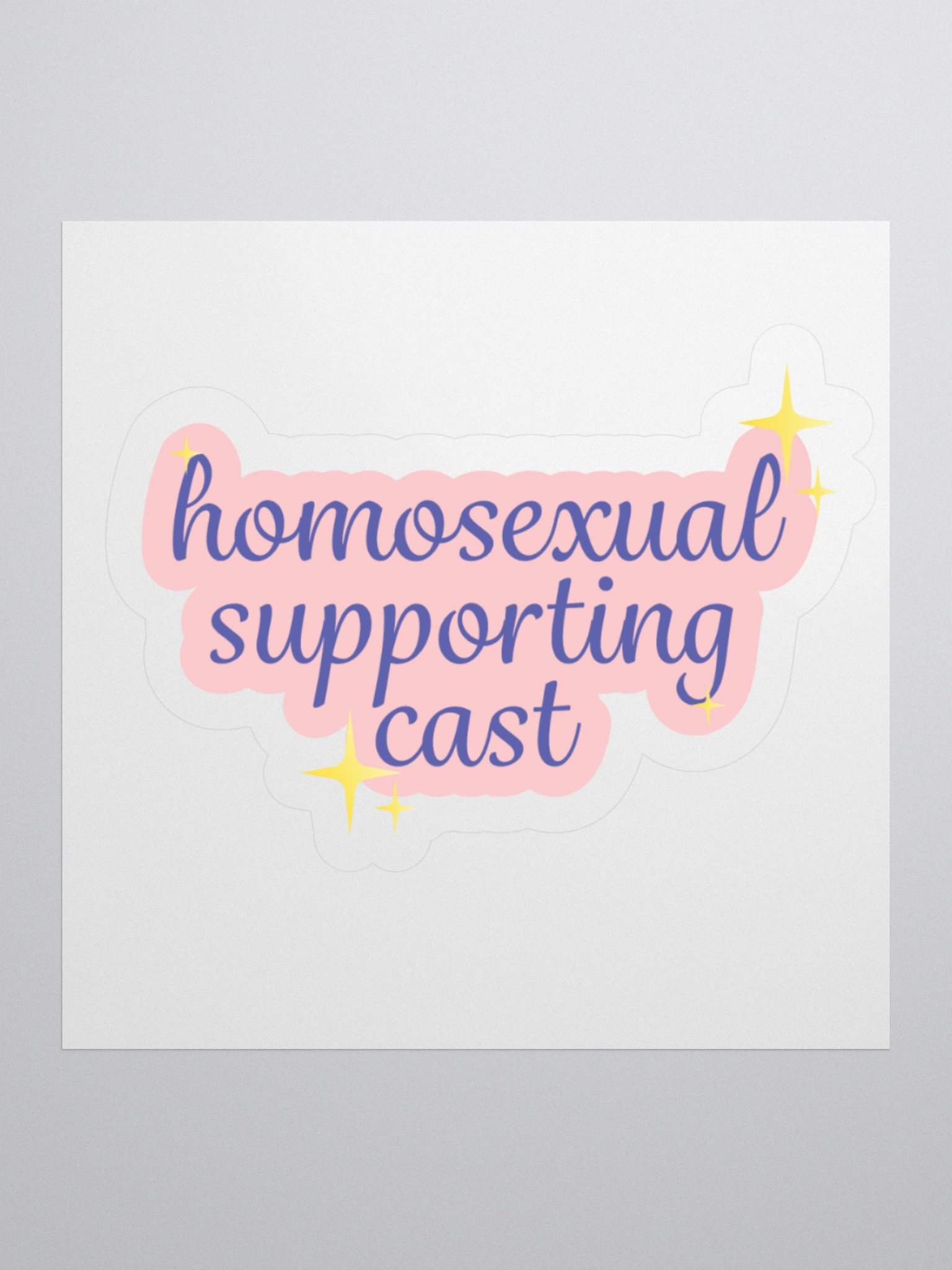 Homosexual Supporting Cast - Kiss Cut Sticker product image (1)