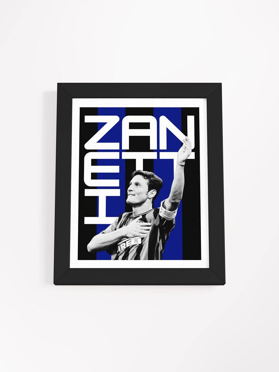 Javier Zanetti BW Inter Milan Name Art Framed Print product image (4)