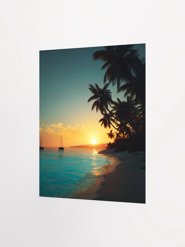 Golden Hour Shores Matte Unframed Wall Art Paper Canvas product image (6)