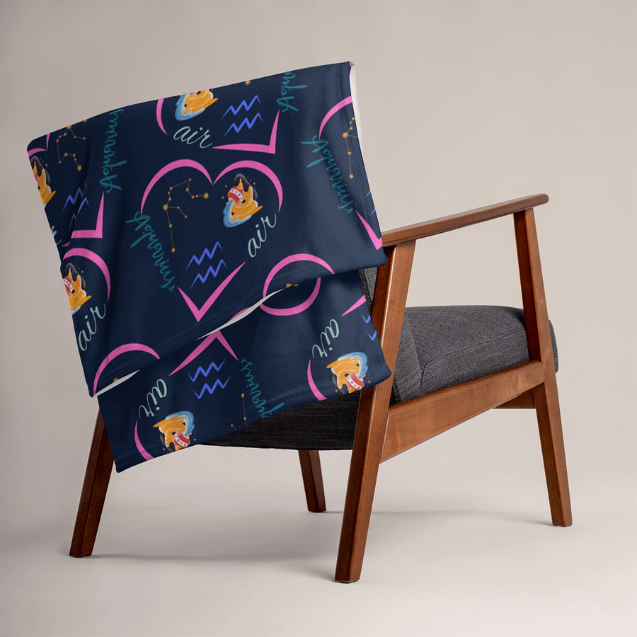 Zodiac Astrology Sun Sign Aquarius, Great Valentines Gift, Get Well, Off to School or Under the Stars Solar System Blanket product image (3)