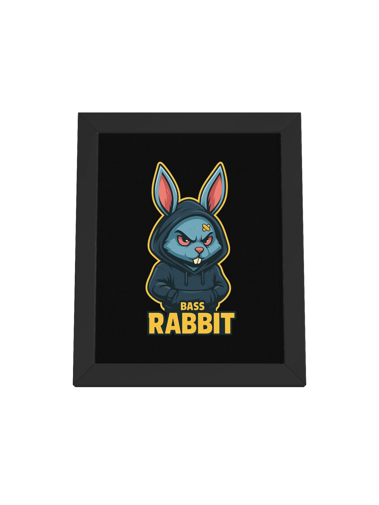 Framed High-Quality Bass Rabbit Poster (in) product image (1)
