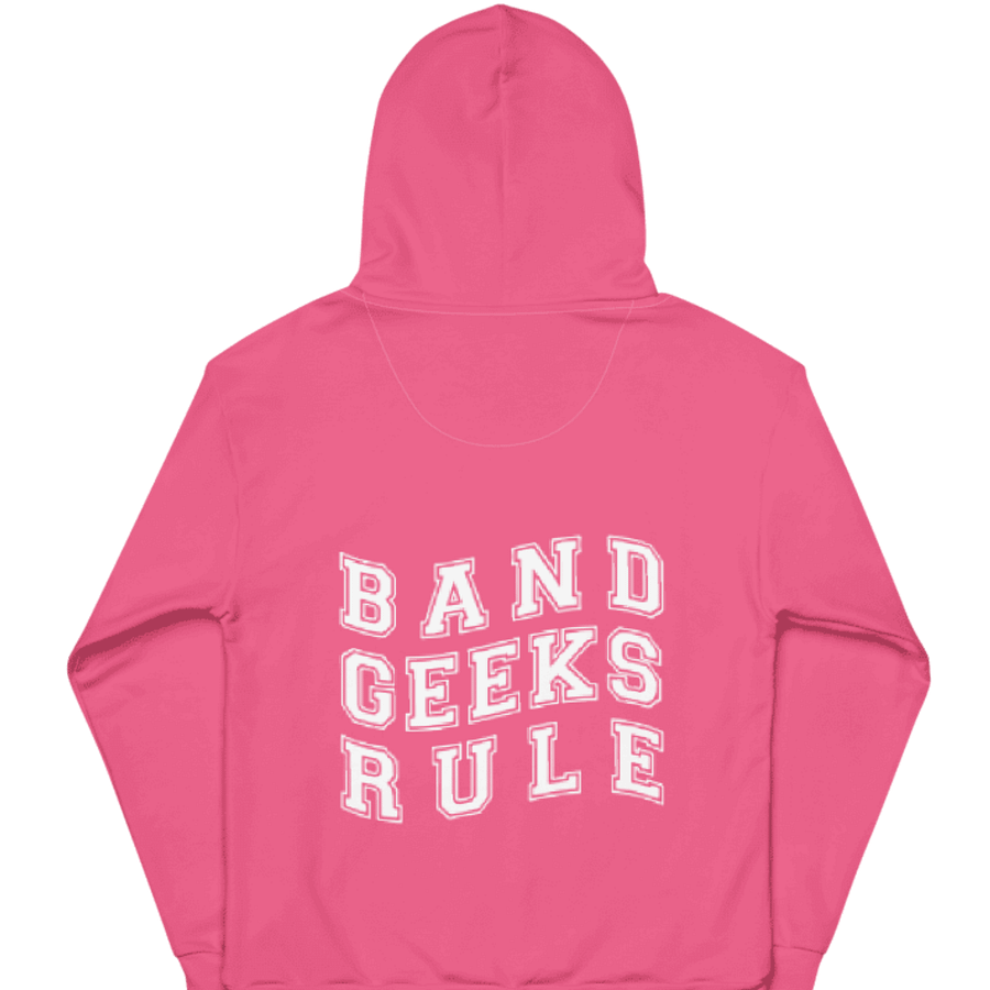 Band Geeks Rule Bass Clef Hoodie | Pink product image (5)