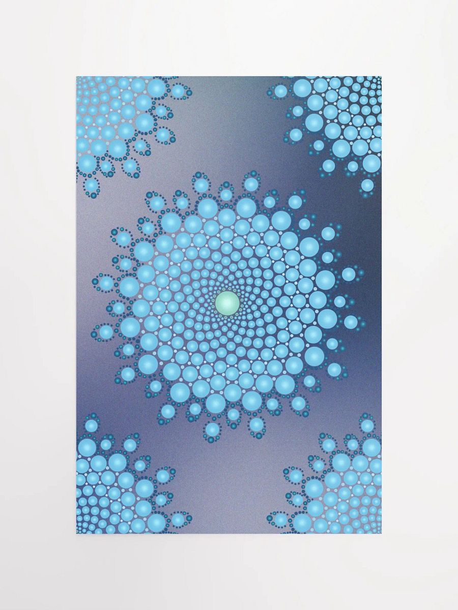 Blue Dot Mandala Enhanced Matte Paper Poster product image (11)