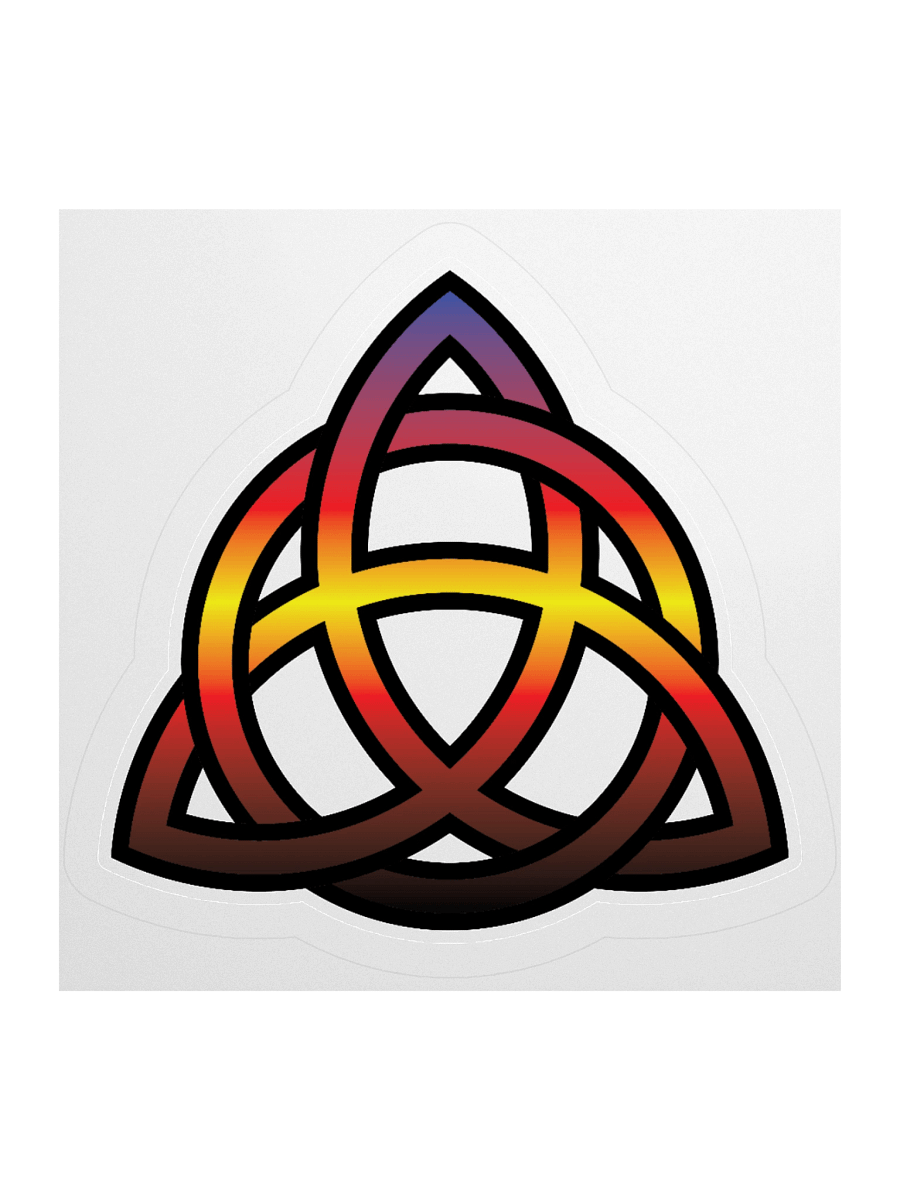 Polyamory Pride Gradient Celtic Knot Sticker product image (1)