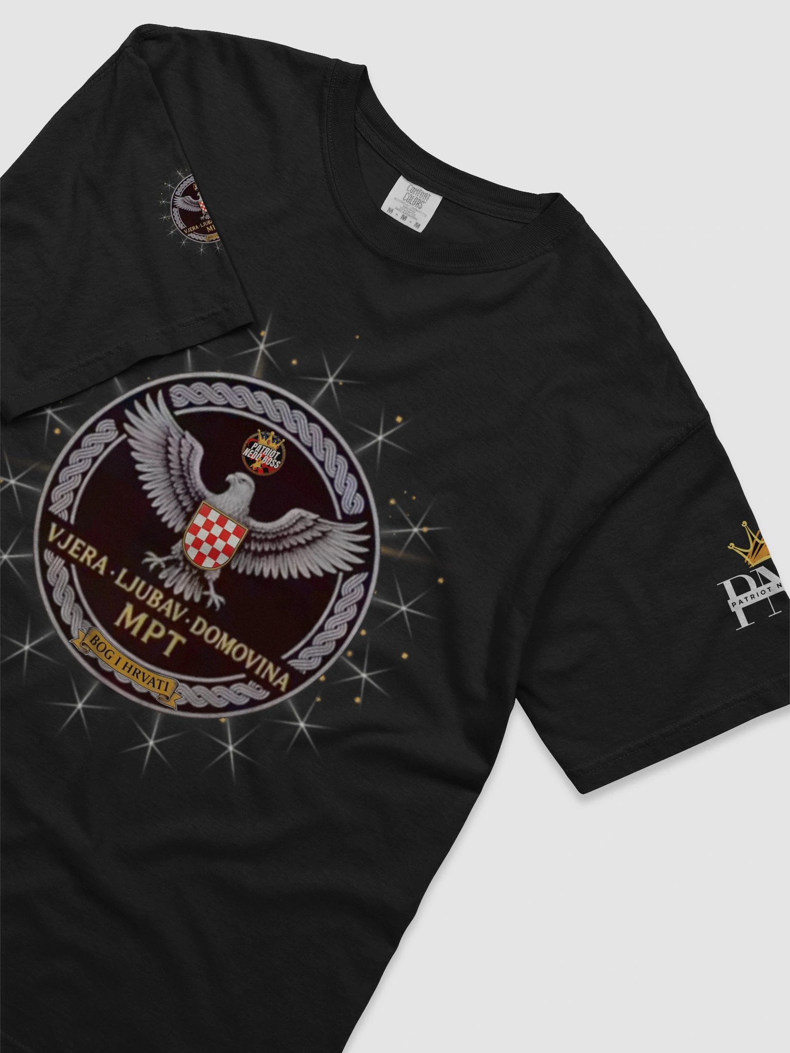 PNB Crowned Boss Vjera ljubav domovina T-Shirt product image (13)