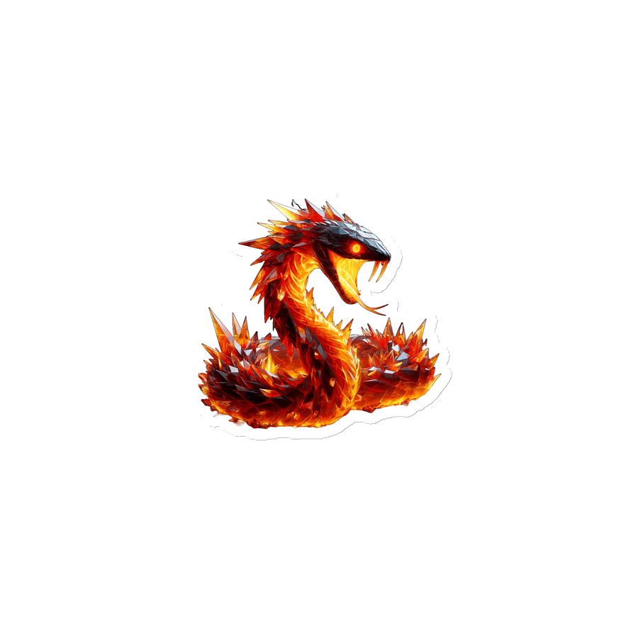 Crystallized Fire Snake #1 Die-Cut Magnet product image (1)
