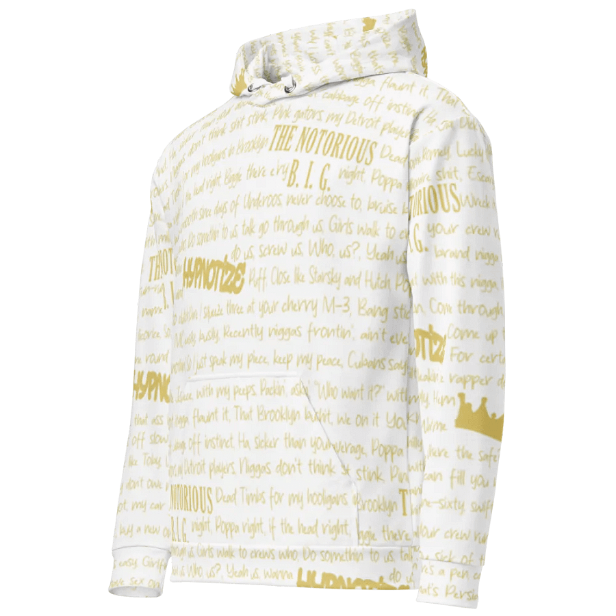 Hypnotize - The Notorious B.I.G. - WHITE w/GOLD - Unisex Hoodie product image (1)