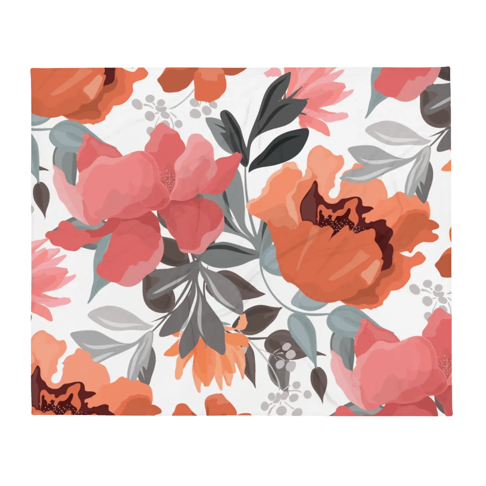 Floral Foliage Fantasy Throw Blanket product image (13)