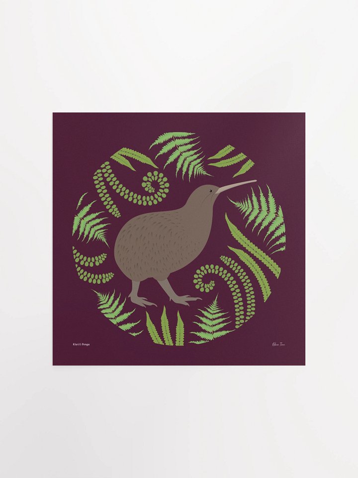 Kiwi and Fern Unframed Wall Art product image (4)