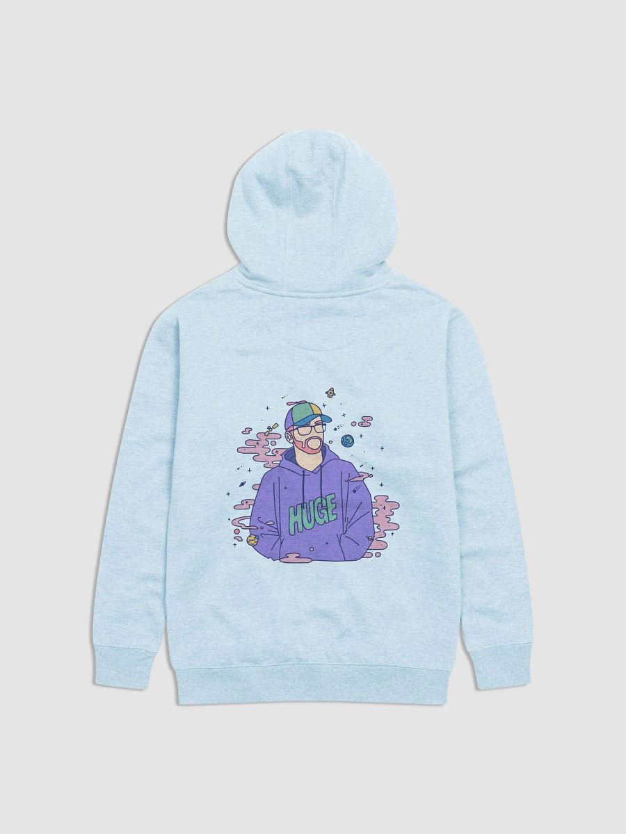 Hoodie bleu/blanc "Nuages roses" product image (5)