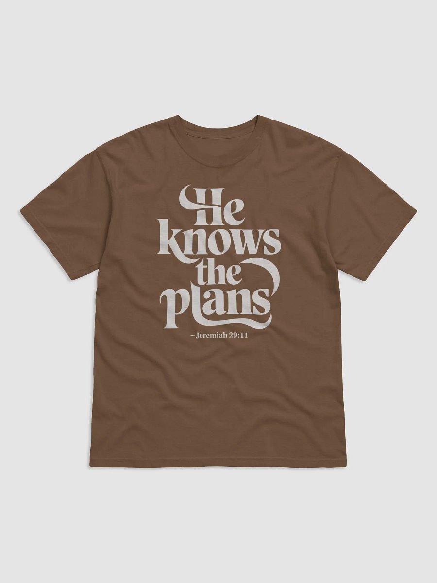 He Knows the Plans – Jeremiah 29:11 Bible Verse Comfort Colors T-Shirt product image (3)