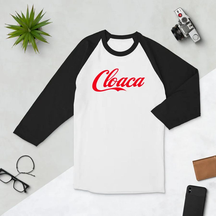 Cloaca Cola raglan (red text) product image (45)