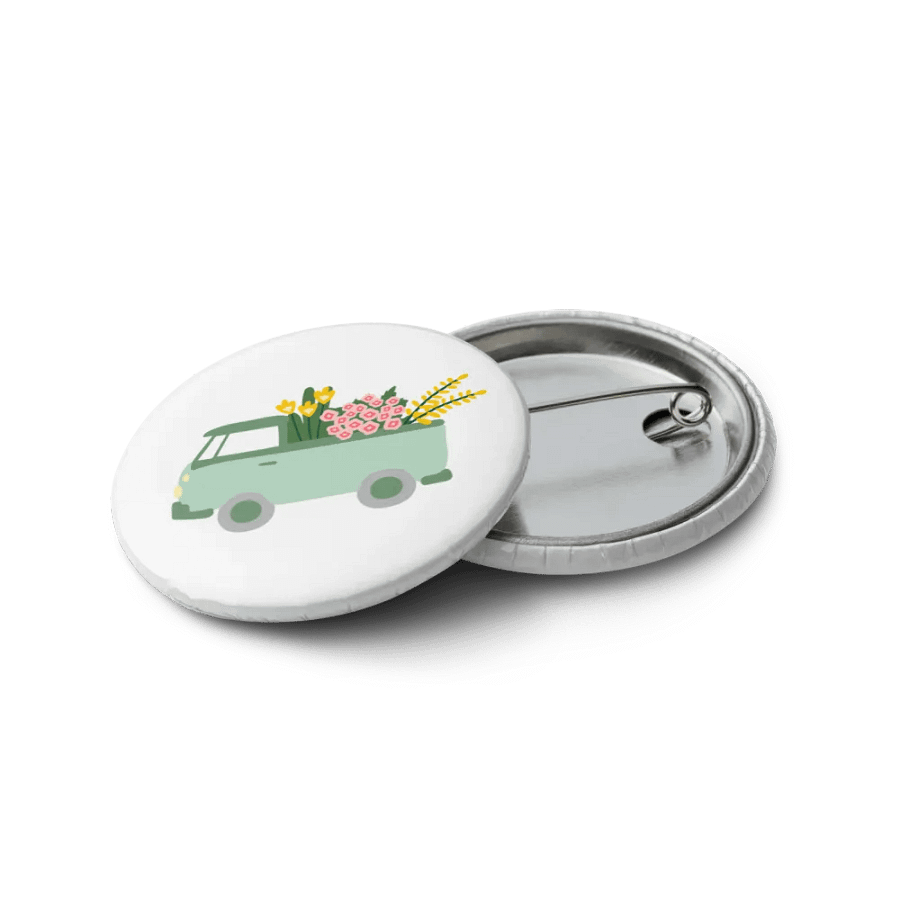 Floral Pickup Truck Pin Button Set product image (12)