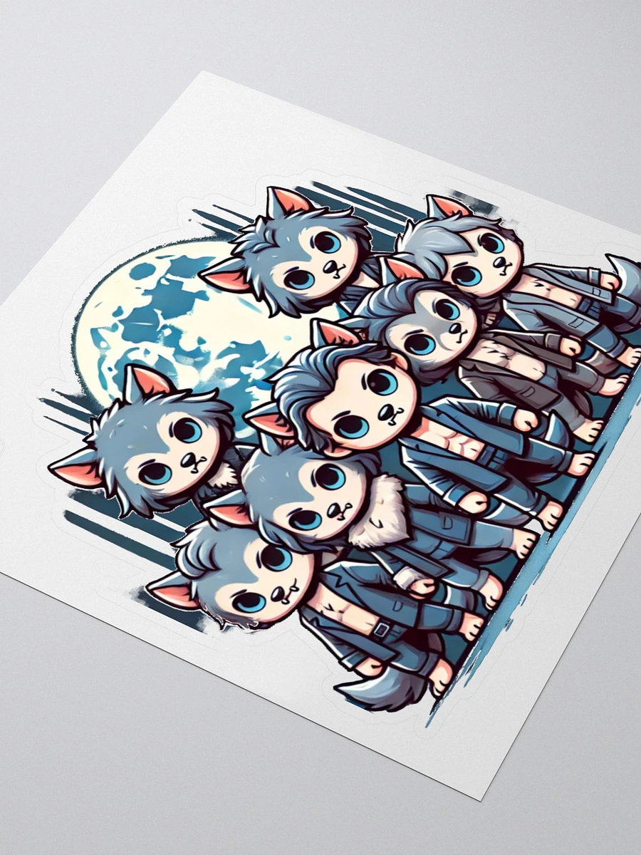 Adorable Chibi Werewolf Pack Vinyl Sticker - Full Moon Edition 🌕🐺 product image (9)