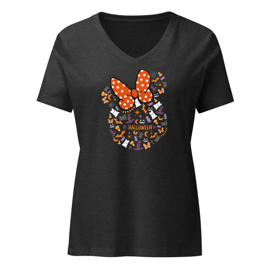 Disney Halloween Minnie Mouse Mosaic V-Neck Tee product image (3)