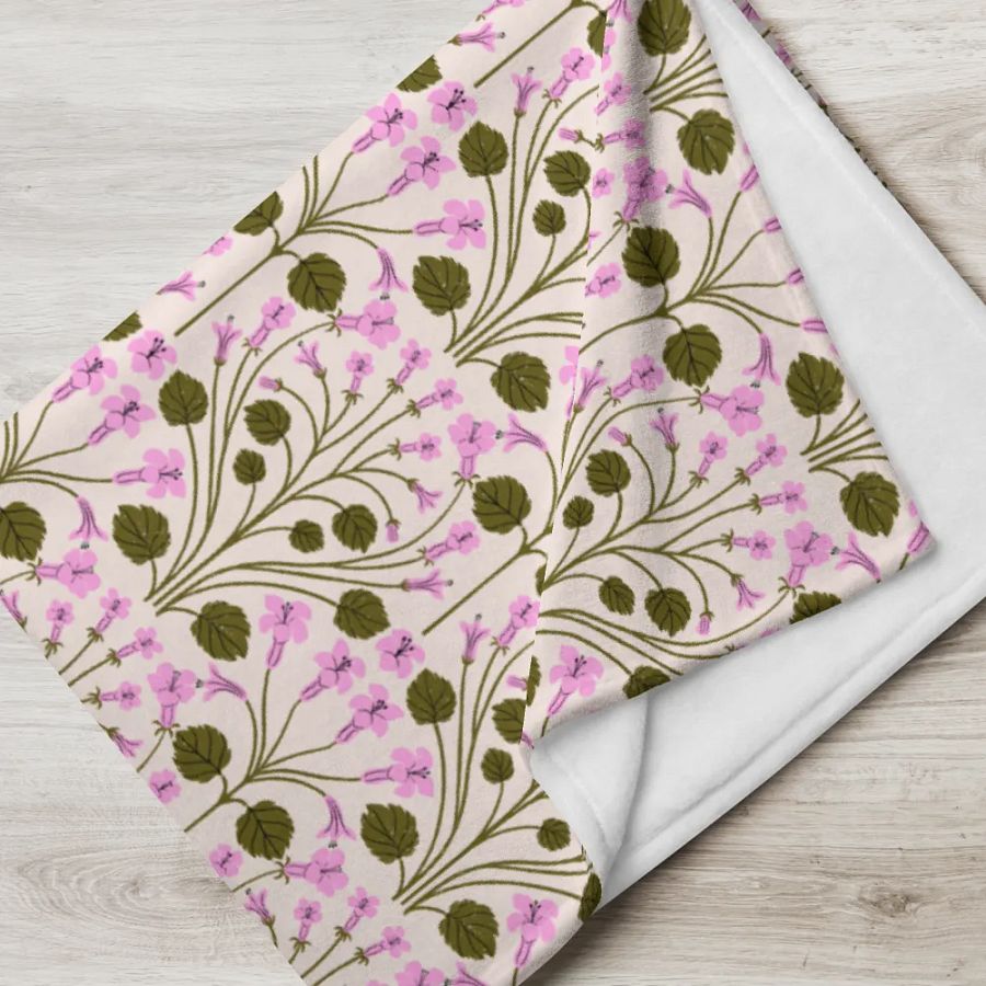 Alpine Serenity - Pink and Green - Throw Blanket product image (7)