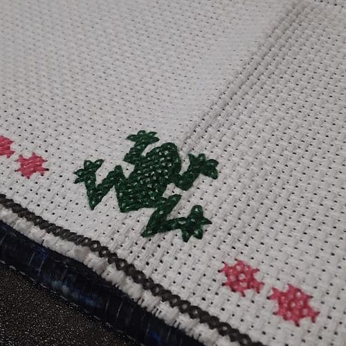 Added the Next part of the border onto my Community Cross-stitch piece. cant wait to see what I am made to cross-stitch next....