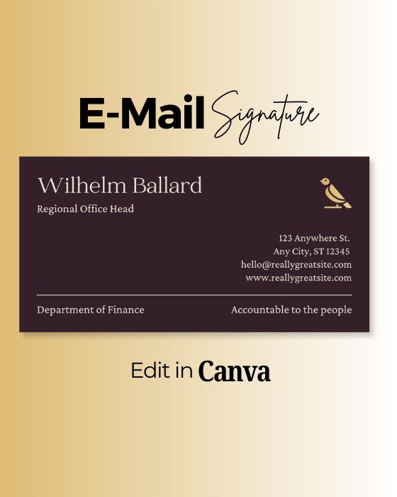 Gold Elegant Finance Organization Email Signature product image (1)
