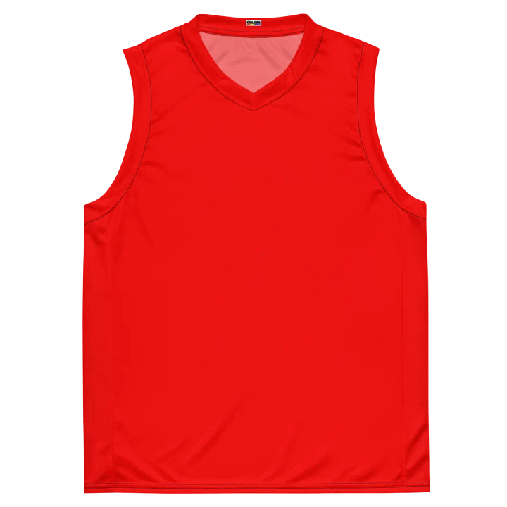 Plain Color Red Basketball Jersey product image (1)