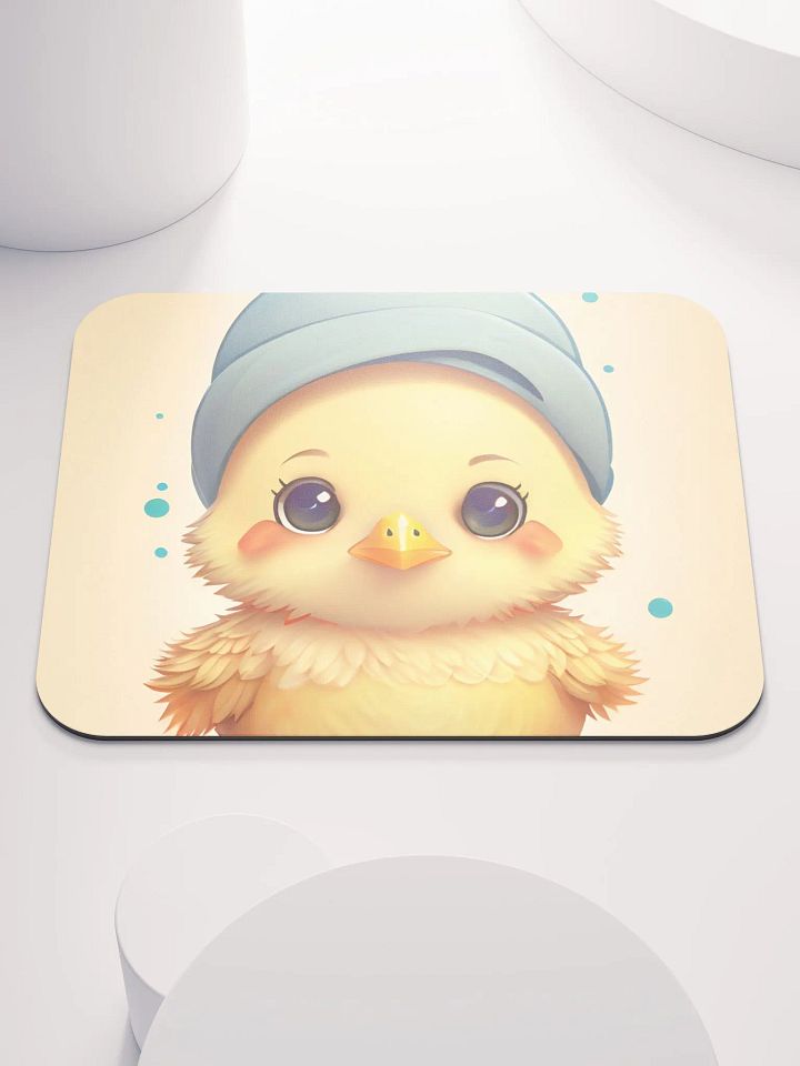 Adorable Chick Blue Hat Mouse Pad product image (1)