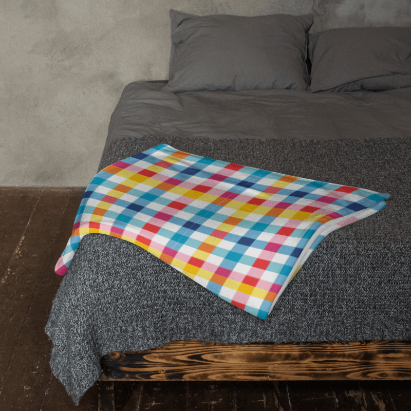Colourful throw blanket product image (2)
