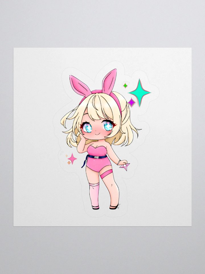Whimsical Bunny Girl Kiss Cut Stickers product image (3)