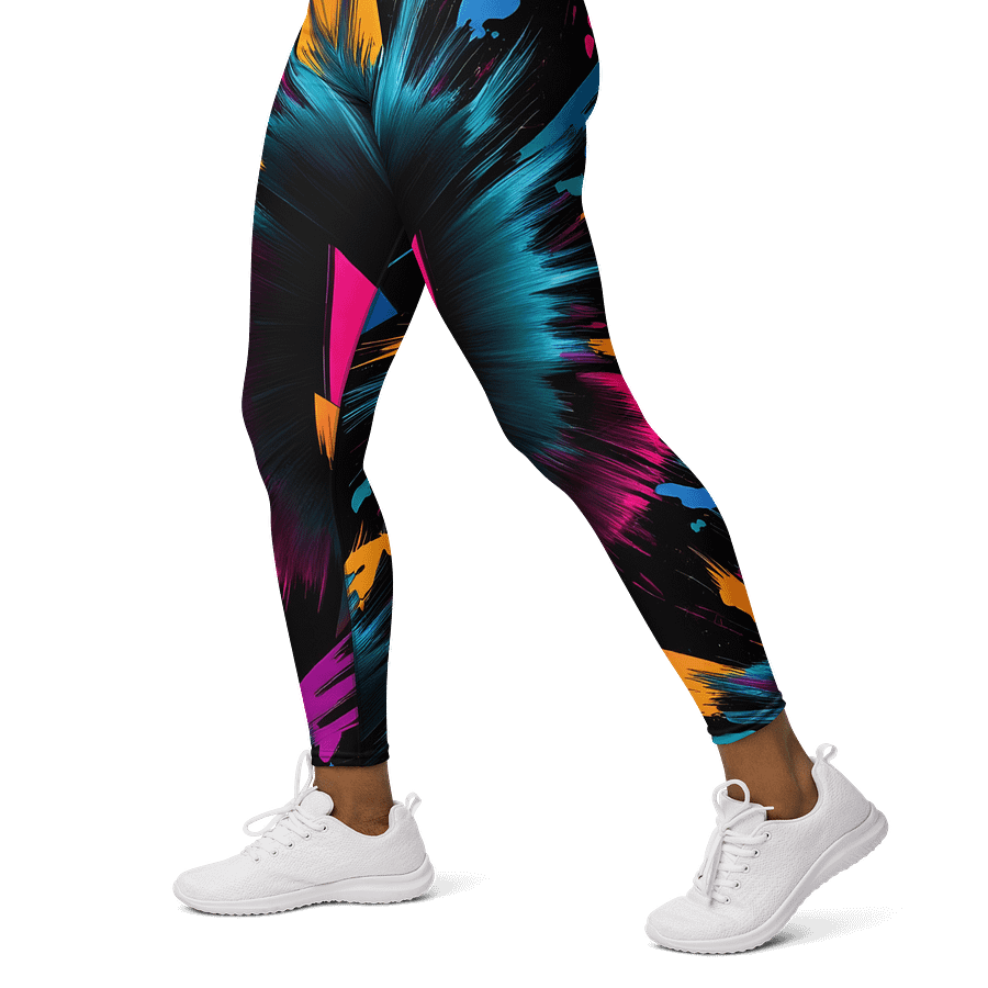 Sun-Kissed Yoga Paradise Leggings - Cyberpunk Rave Leggings product image (3)