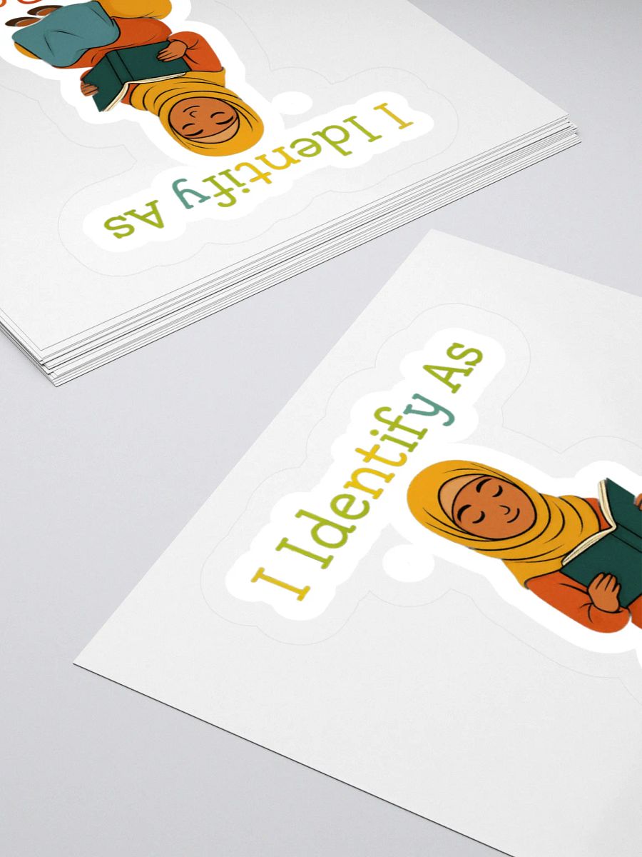 I Identify As Well-Read (Girl in Hijab Reading) Sticker product image (4)